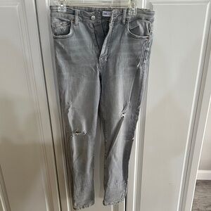 Zara Women's Skinny Jeans in Light Gray